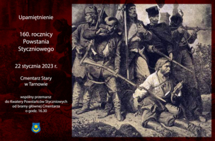 Plakat uroczystości z okazji rocznicy wybuchu powstania styczniowego